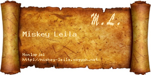 Miskey Leila névjegykártya